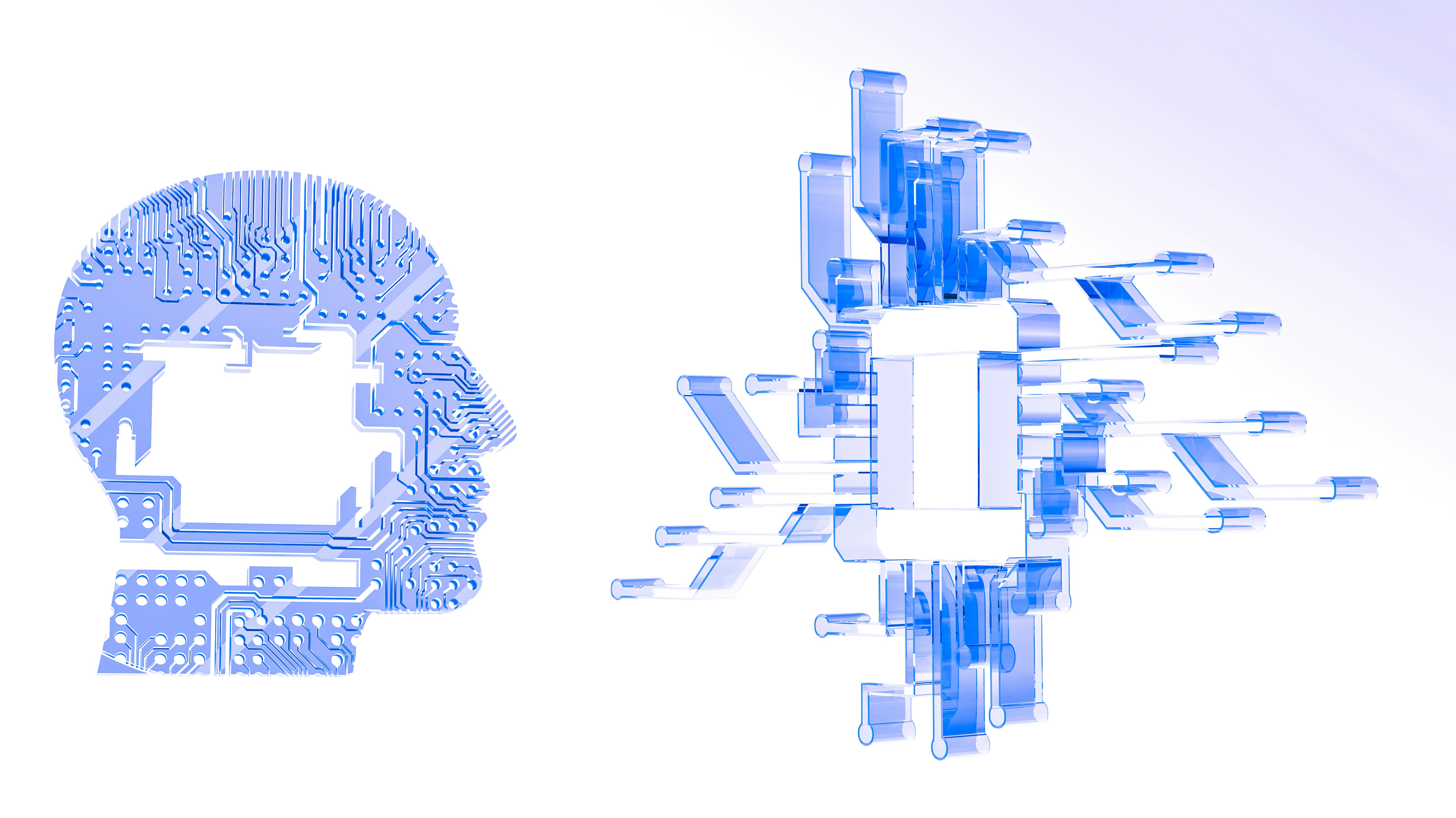 AI technology visualization with neural network patterns
